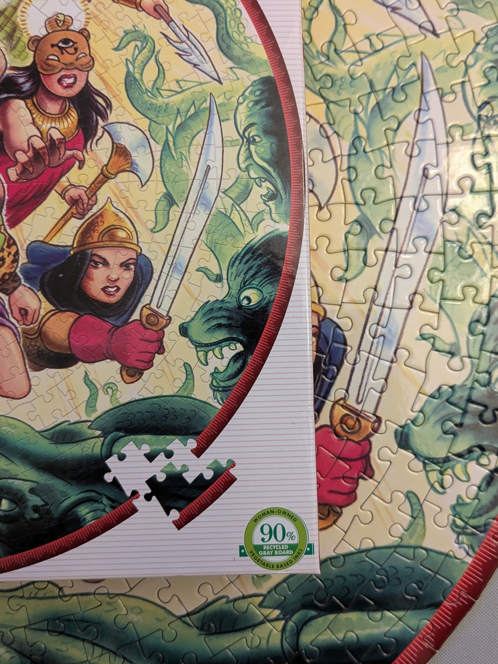 Eeboo 500 Piece Round Goddess & Warrior Puzzle - Hard To Find - Picture 11 of 13